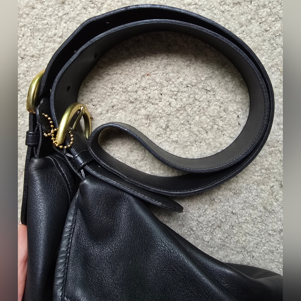 Vintage Coach Wooster Bag Black Leather 4142 - Picture 15 of 16
